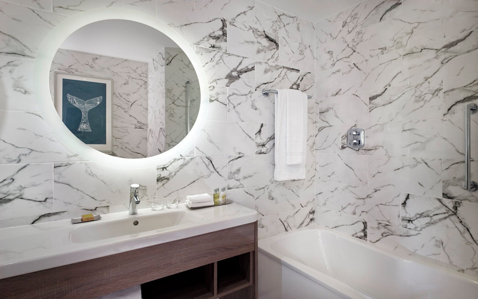Bathroom | Shower, free toiletries, hair dryer, towels