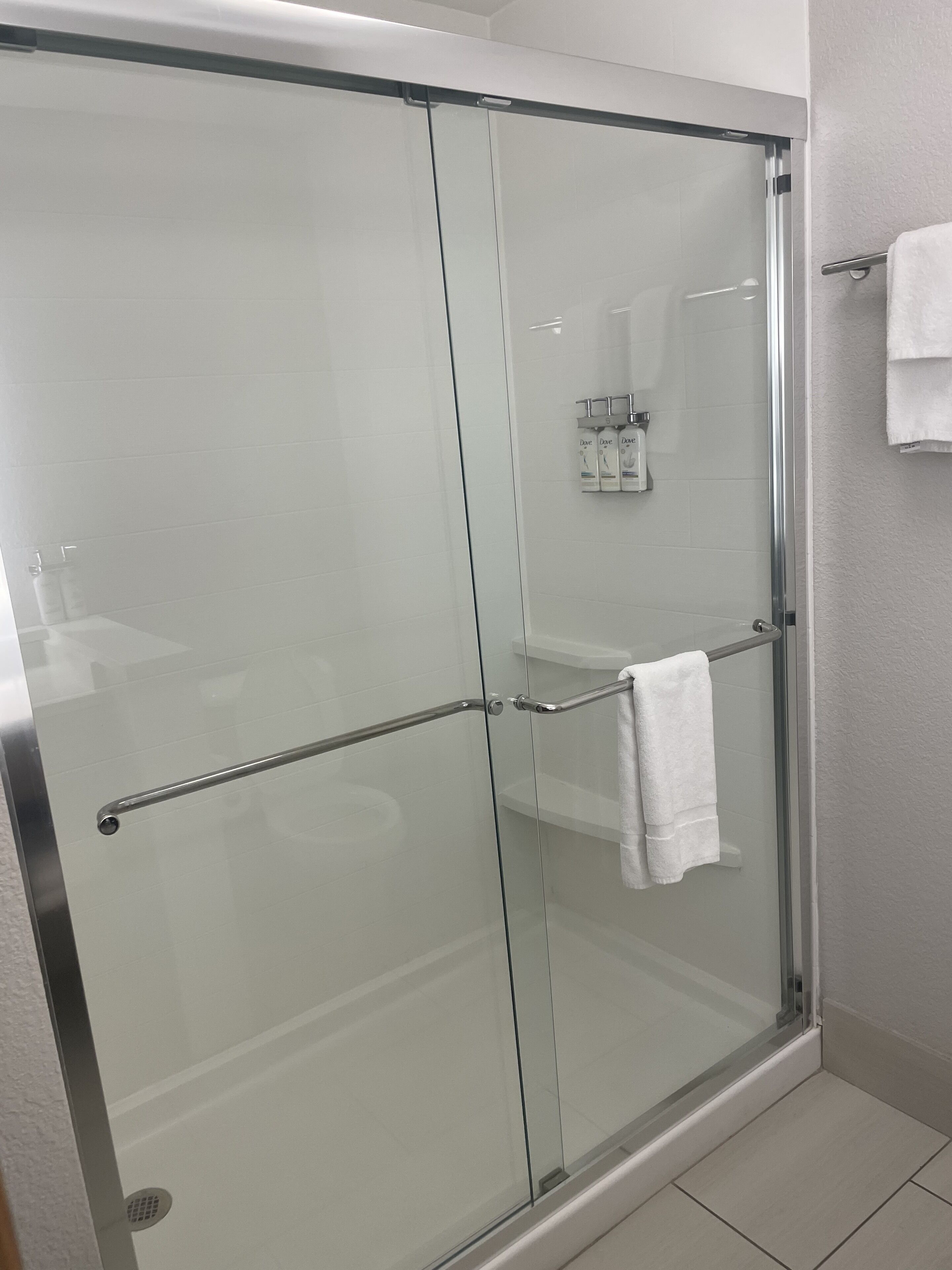 suite, 1 king bed with sofa bed (walk-in shower) | bathroom | free toiletries, hair dryer, towels, soap