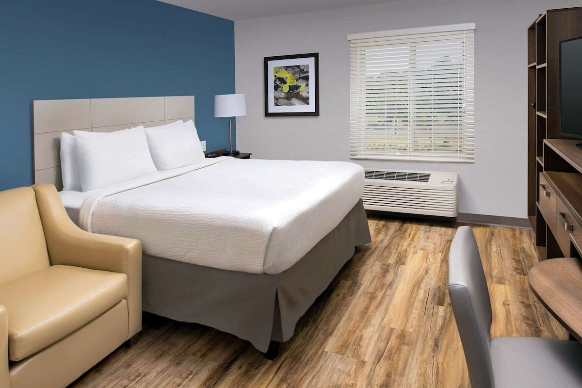 Desk, blackout drapes, iron/ironing board (on request), WiFi (free)