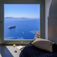 Suite, Hot Tub, Sea View (King, Outdoor Hot Tub) | Living area | 32-inch flat-screen TV with satellite channels, TV