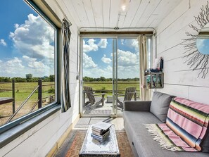 Houze II | Living area - Flophouze Shipping Container Hotel (Round Top)