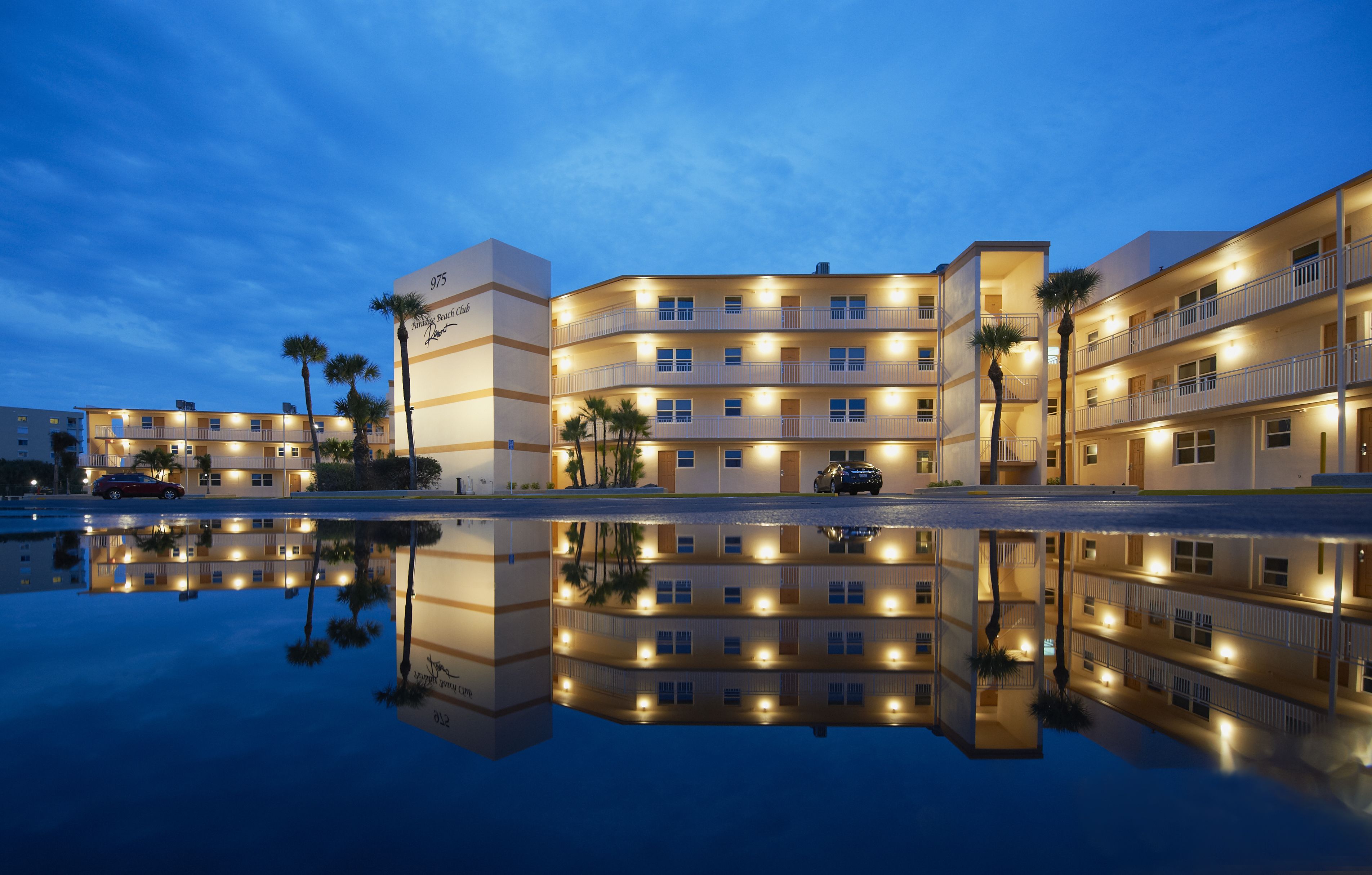 Front of property – evening/night