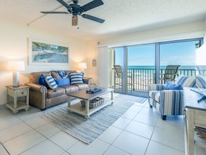 Penthouse, 2 Bedrooms, Oceanfront | Living room | Flat-screen TV