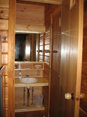 Family Cottage, 1 Bedroom | Bathroom | Combined shower/tub, deep soaking tub, hair dryer, slippers - Hakuba Megeve (Hakuba)