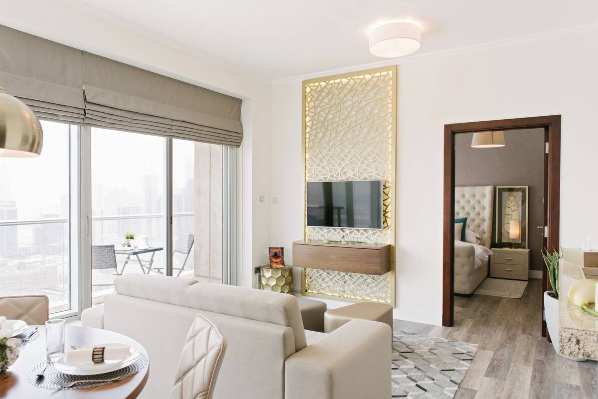 Luxury Apartment, 1 King Bed with Sofa bed, Balcony, City View