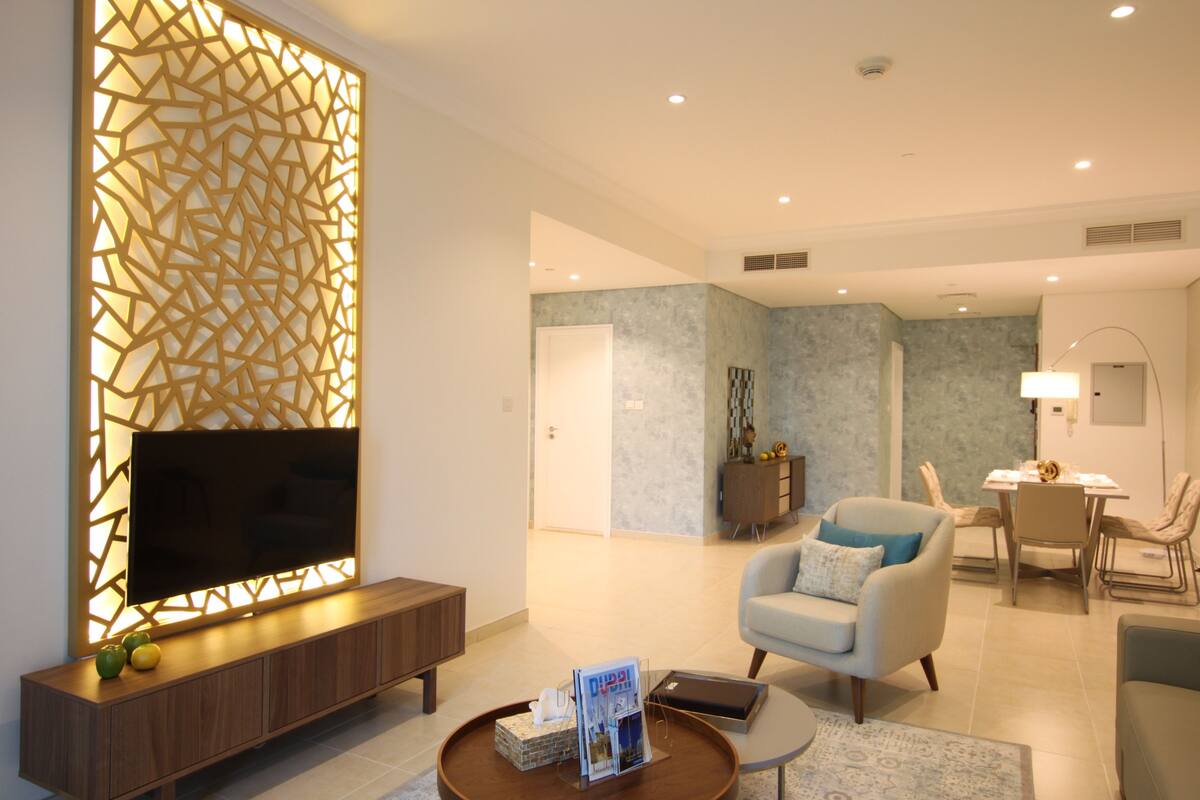 Apartment, 2 Bedrooms, Balcony | Living area | LCD TV, Netflix, DVD player