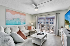 Condo, 3 Bedrooms, Ocean View | Living area - Spanish Main by Happy Palm Stays (Cocoa Beach)