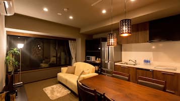 Garden Terrace Apartment West | Private kitchen | Fridge, microwave, stovetop, coffee/tea maker