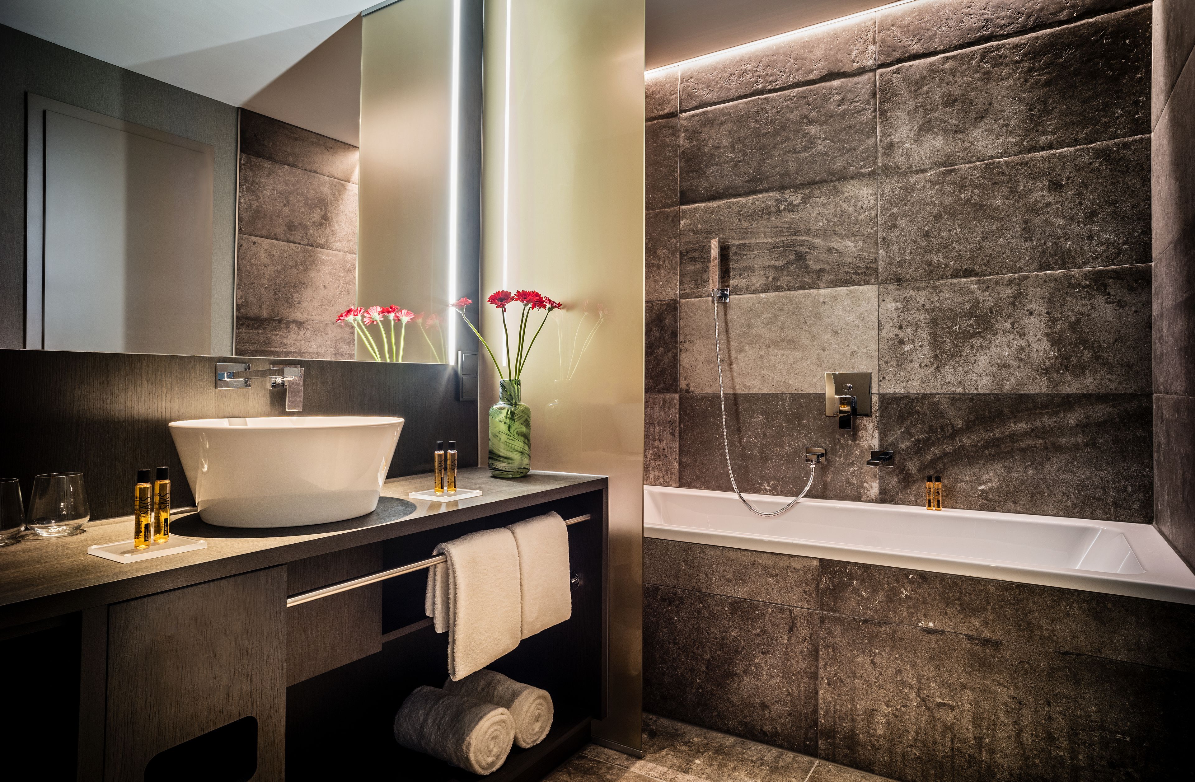 standard room (queen) | bathroom | shower, rainfall showerhead, free toiletries, hair dryer