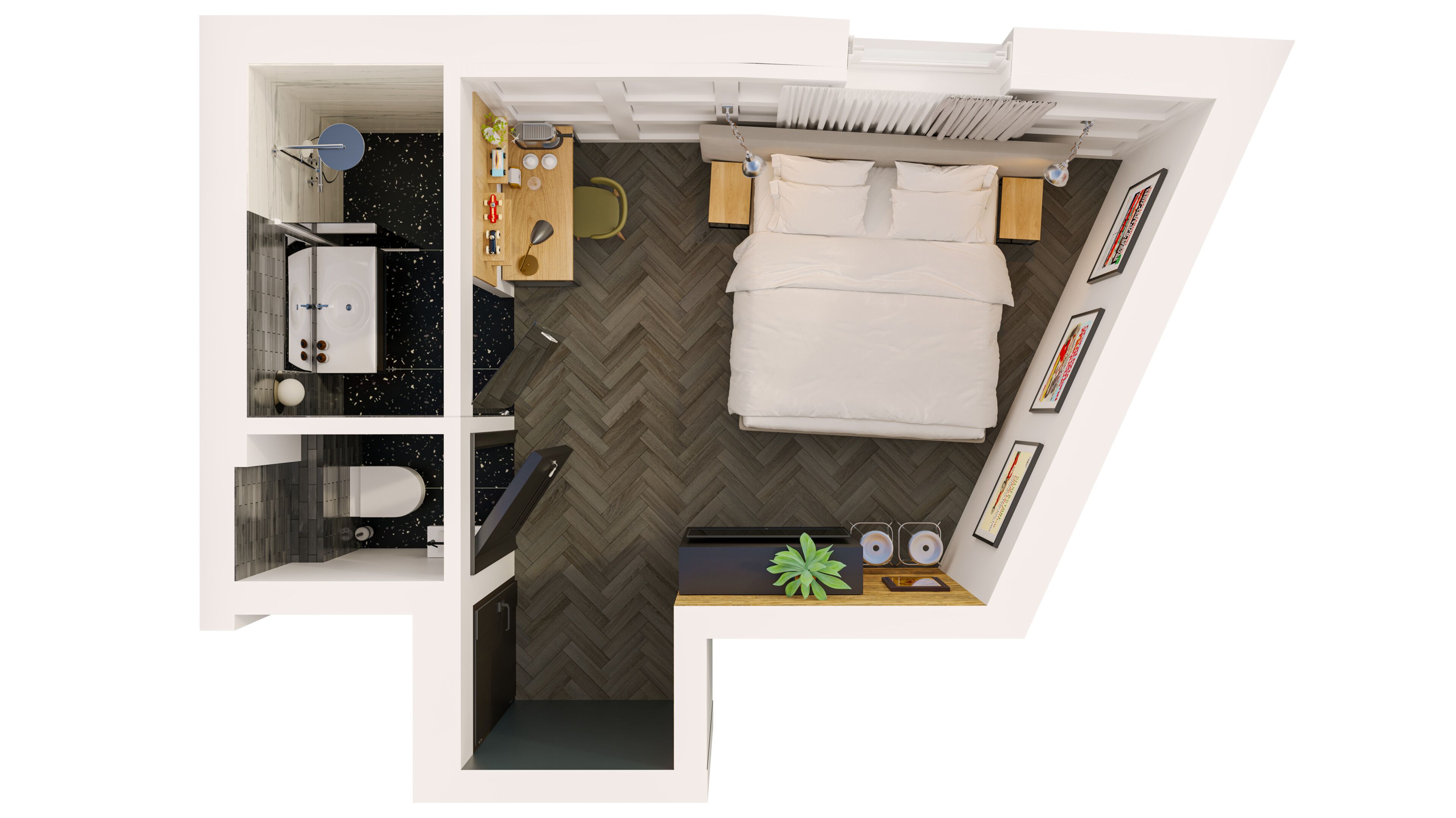 deluxe double room | premium bedding, down duvets, in-room safe, desk