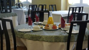 Daily buffet breakfast (EUR 8 per person)