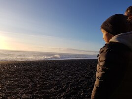 Beach nearby, black sand