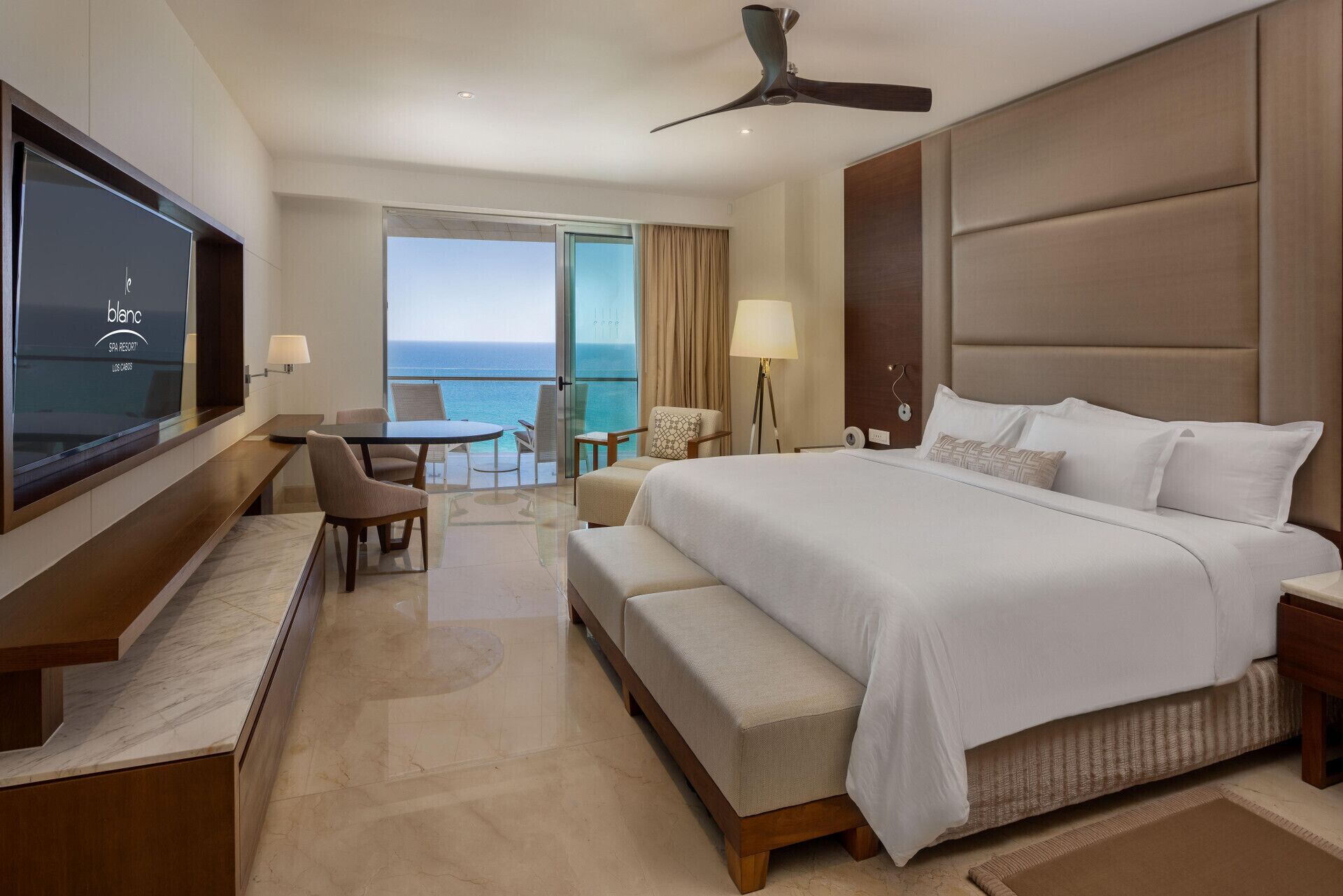 Premium bedding, down comforters, free minibar, in-room safe