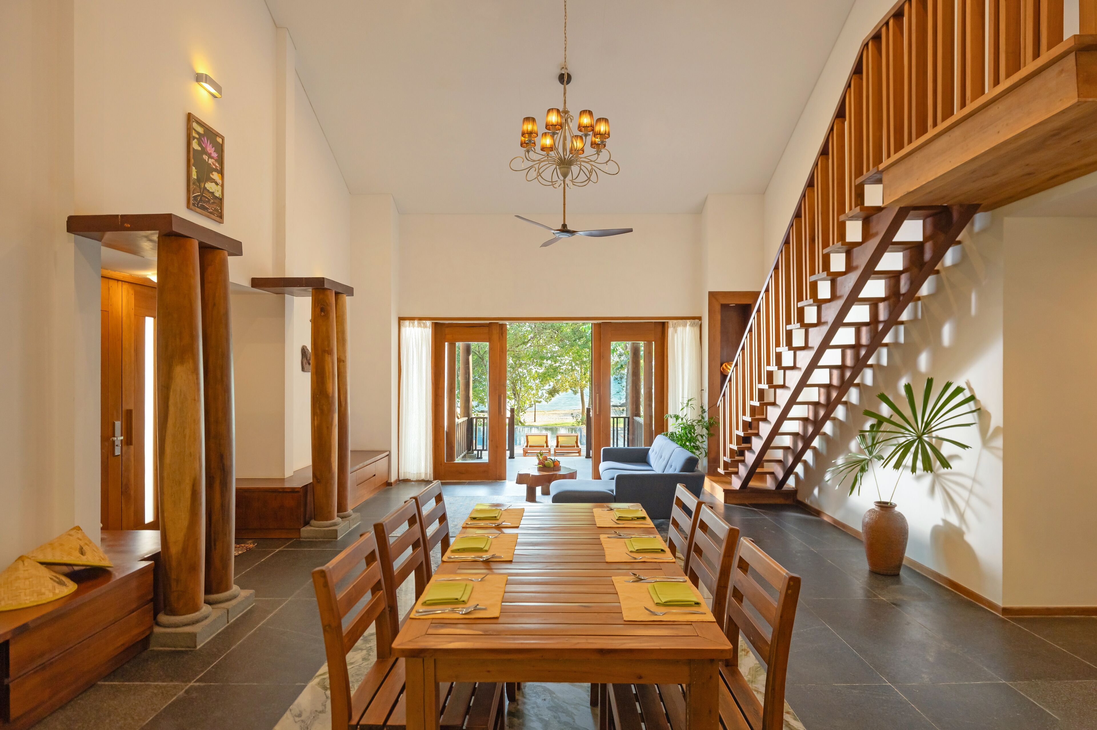 beachfront sharing pool villa - afternoon tea & airport transfer | in-room dining