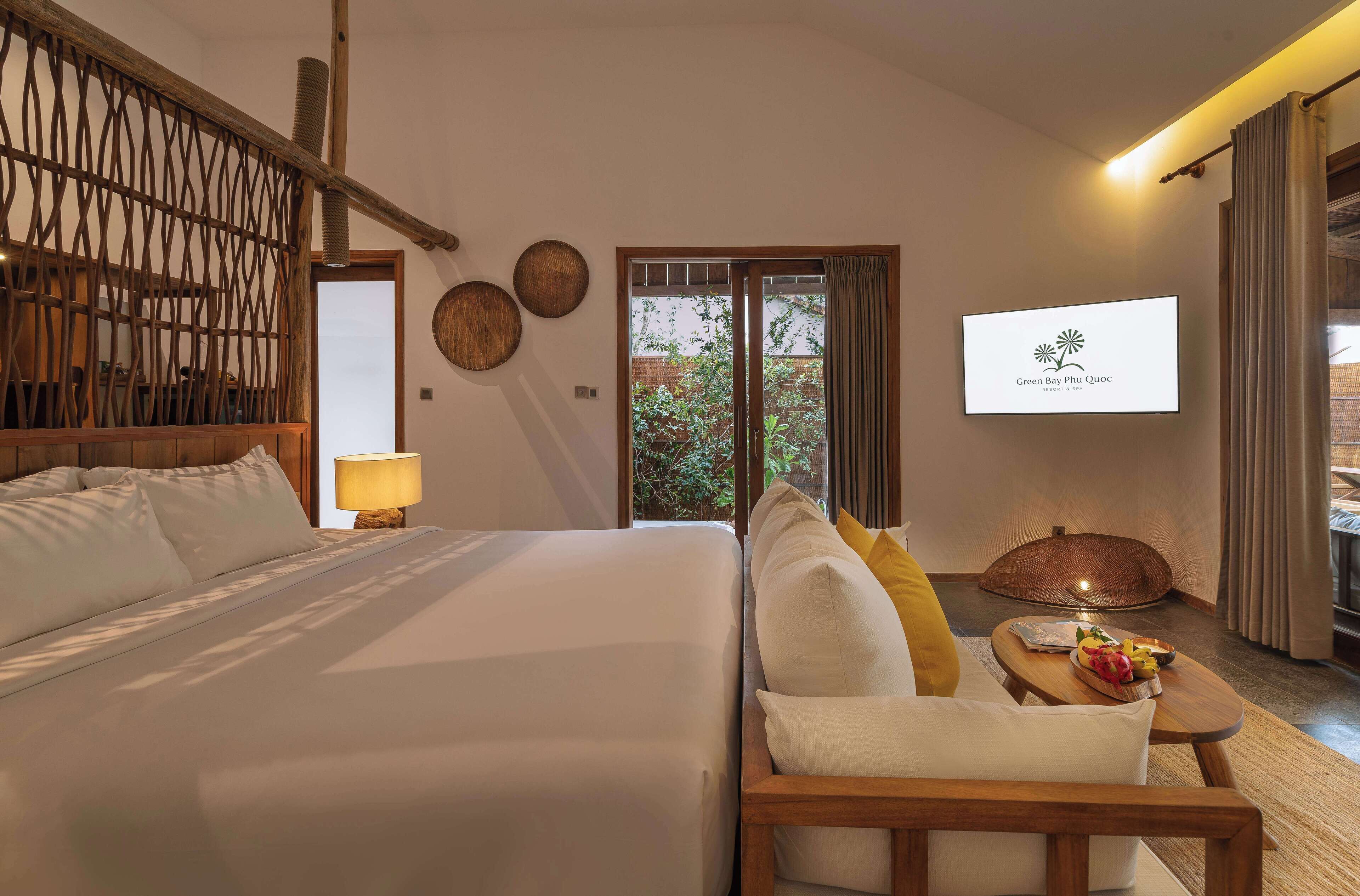 Green Pool Villa - Afternoon Tea & Airport transfer | Living area | Flat-screen TV, Netflix