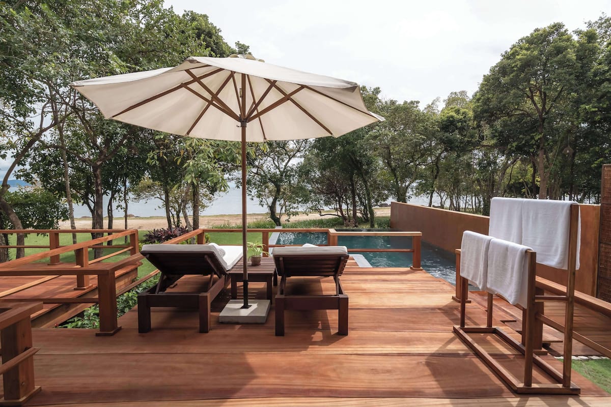 Villa, frente al mar (Sharing Pool) | Sábanas de algodón egipcio y ropa de cama de alta calidad