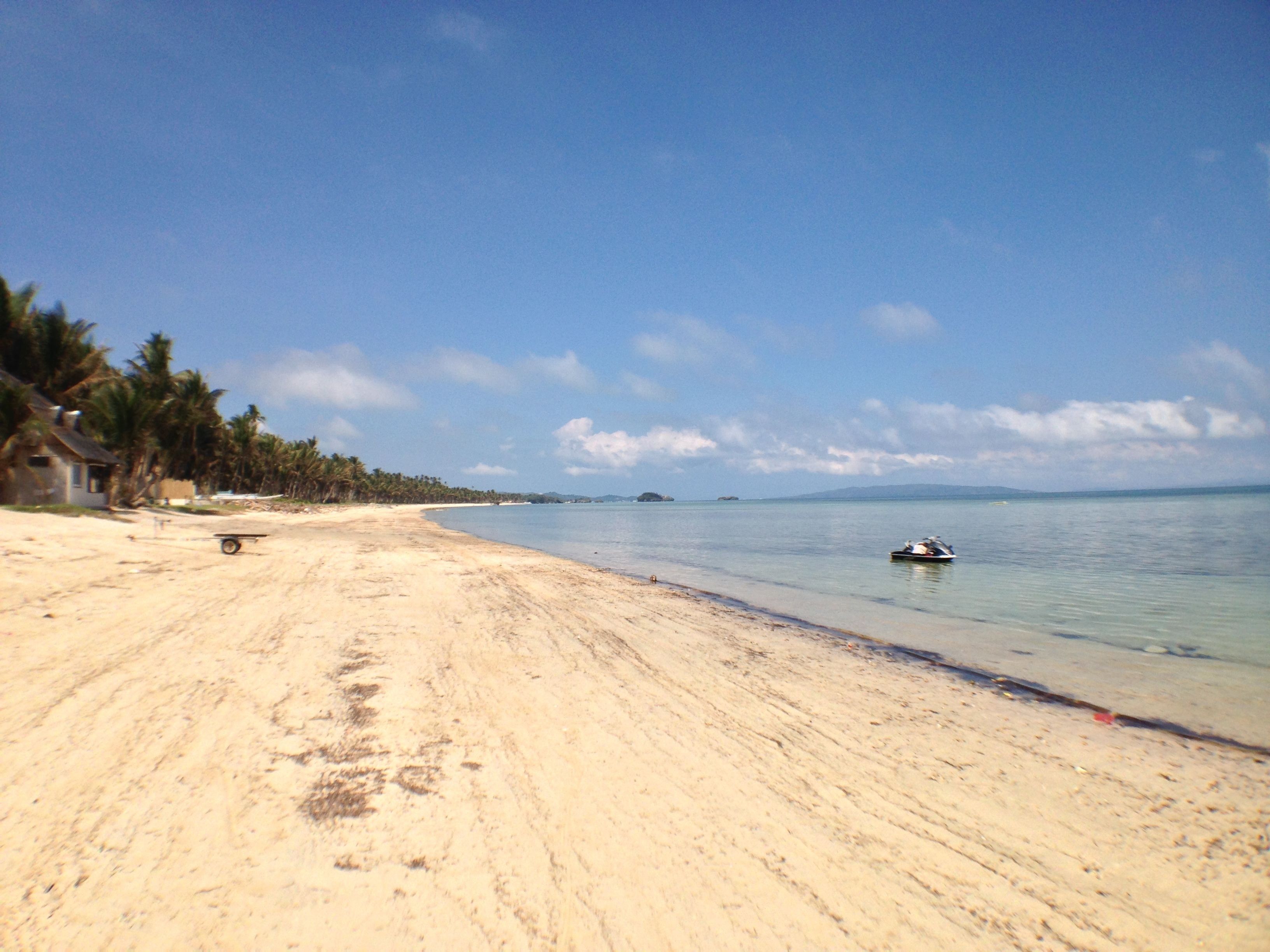 on the beach, sun-loungers, snorkelling