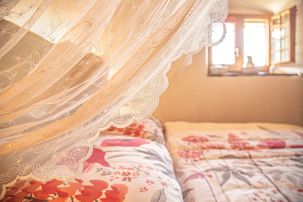 Chambre Double, salle de bains privée, vue montagne (Balcon Baldaquin)