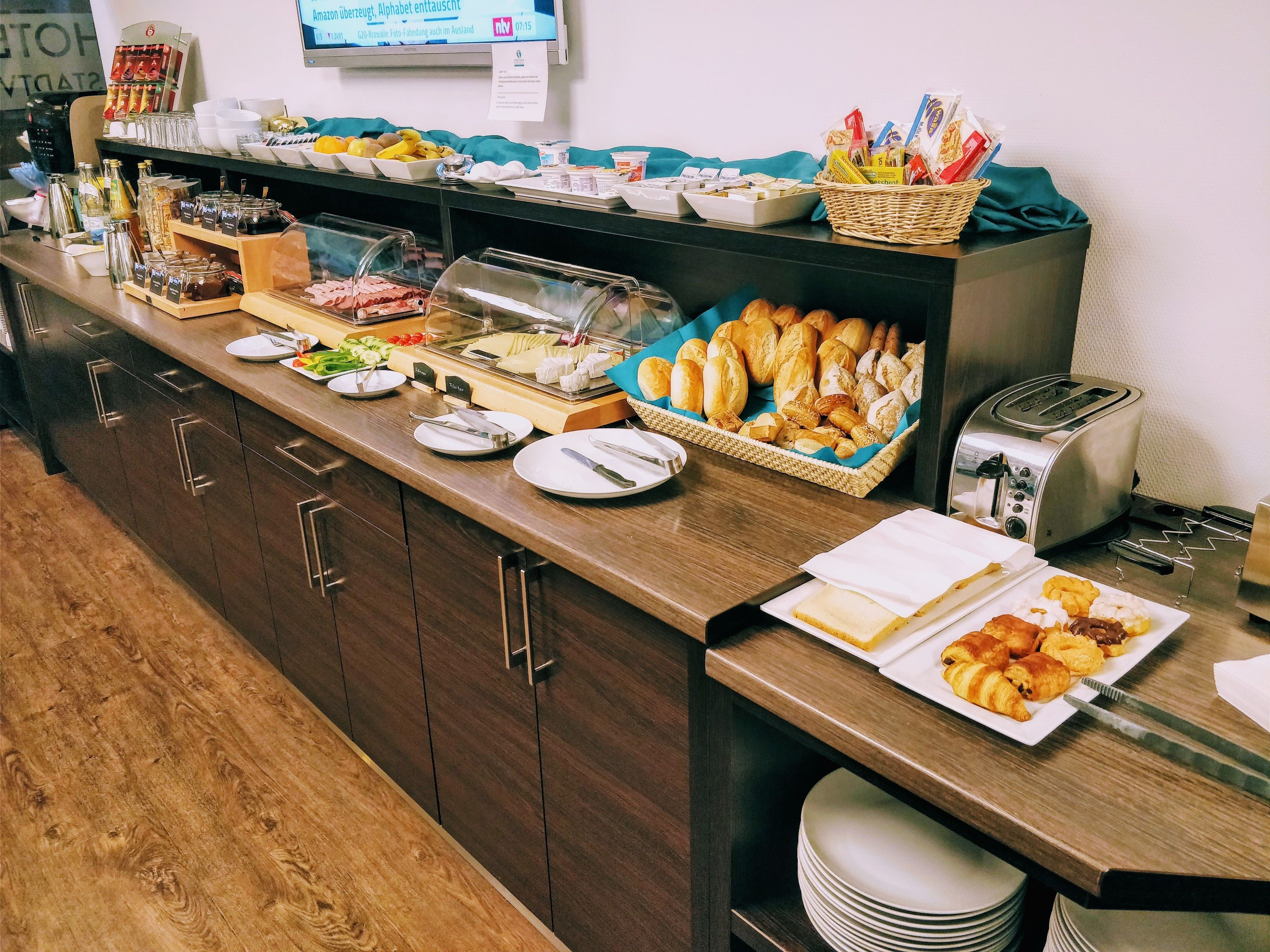 daily buffet breakfast (eur 15 per person)