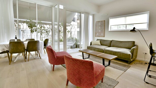 Apartment, 3 Bedrooms, Balcony, City View | Living area - HolyGuest - Yossef Hanassi St. (Tel Aviv)