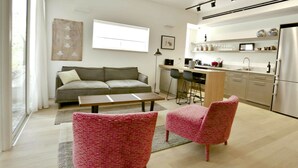 Apartment, 3 Bedrooms, Balcony, City View | Living room - HolyGuest - Yossef Hanassi St. (Tel Aviv)