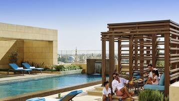 Seasonal outdoor pool, open 8:00 AM to 7 PM, free pool cabanas