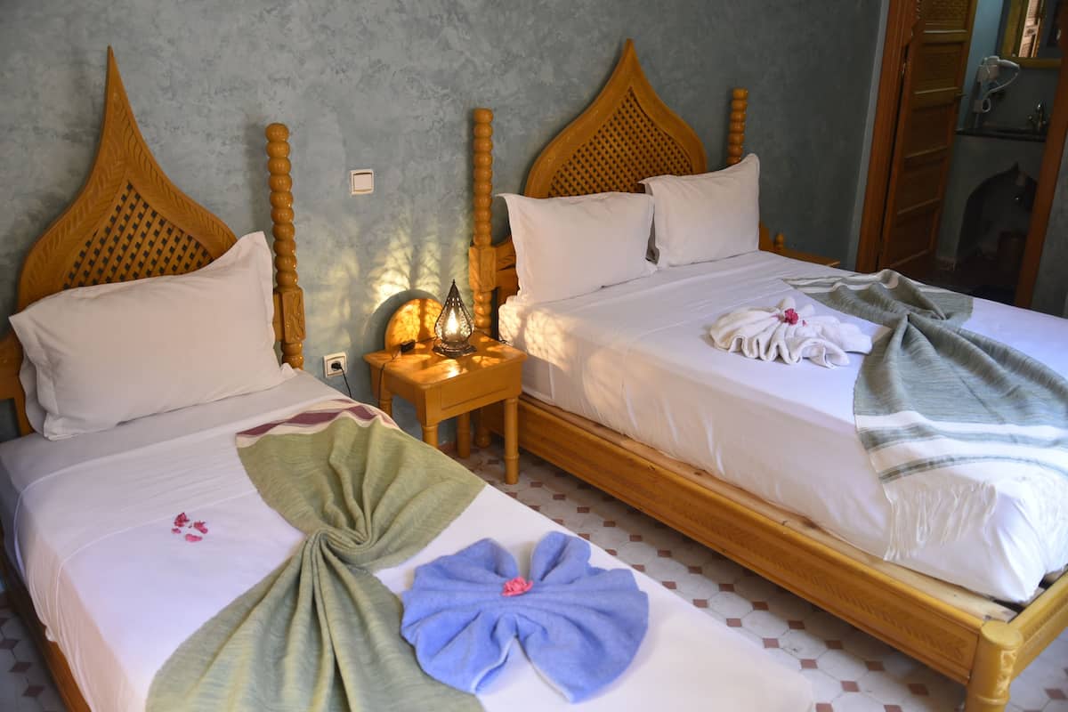 Premium bedding, desk, blackout curtains, soundproofing