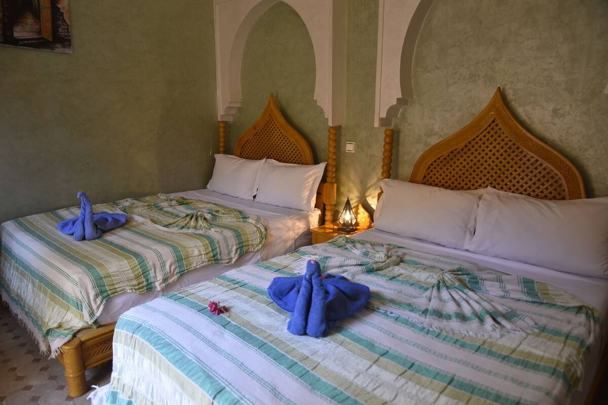 Premium bedding, desk, blackout curtains, soundproofing
