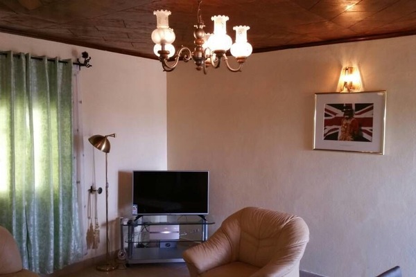 Flat-screen TV, pay movies