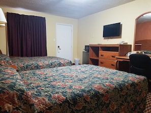 Standard Single Room, 2 Double Beds, Smoking