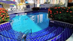 5 indoor pools, open 6:00 AM to 10:00 PM, pool umbrellas, sun loungers
