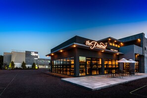 Front of property - evening/night - Jeju Garden Pension (Seogwipo)