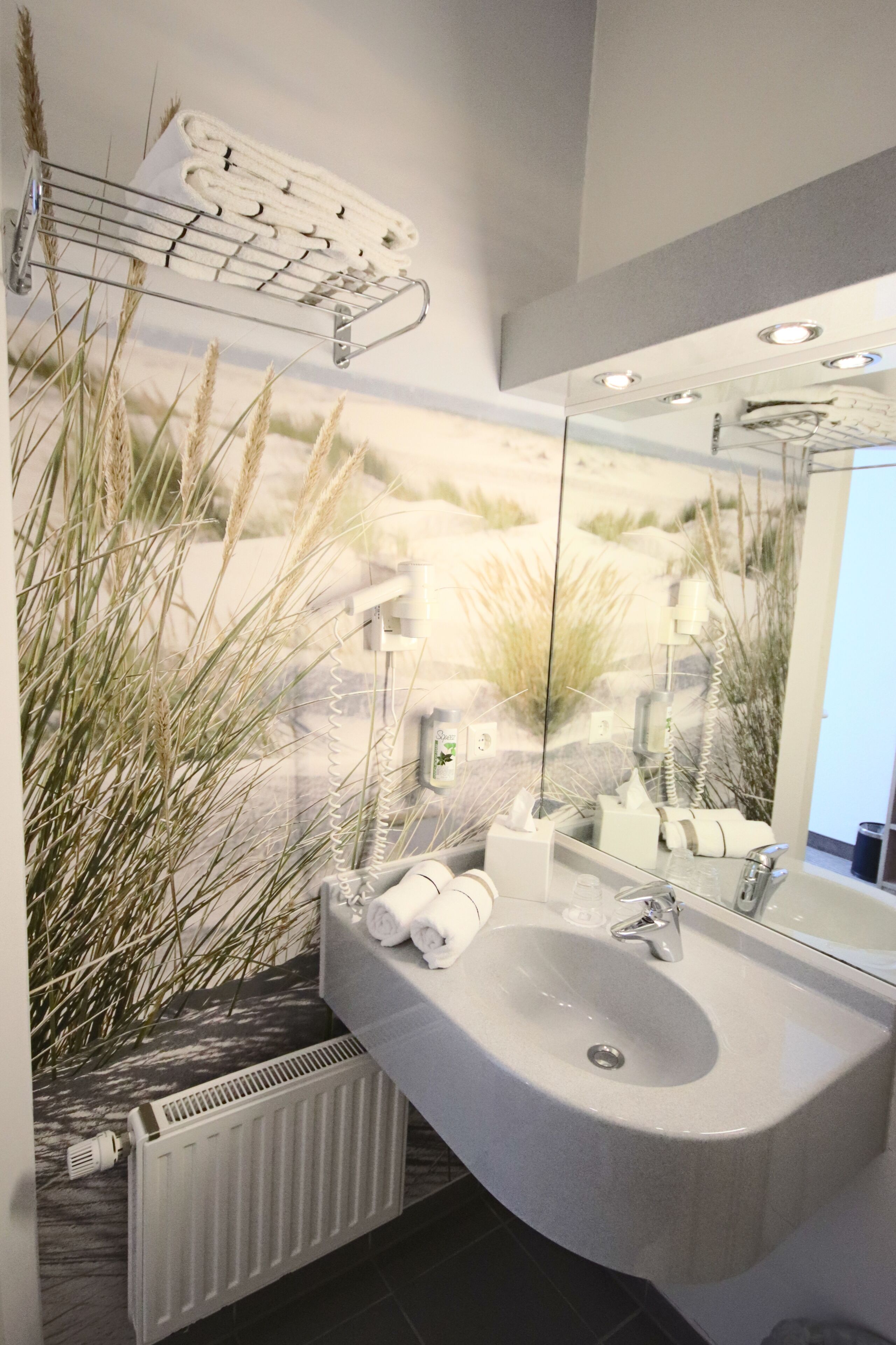 superior double room | bathroom | shower, free toiletries, hair dryer, towels