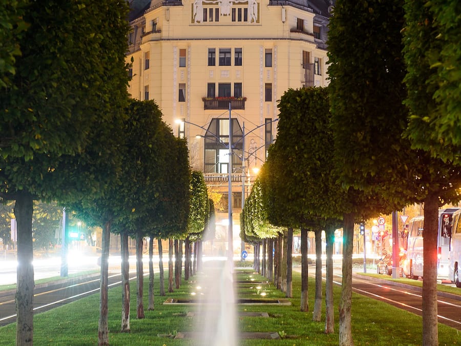 Front of property – evening/night