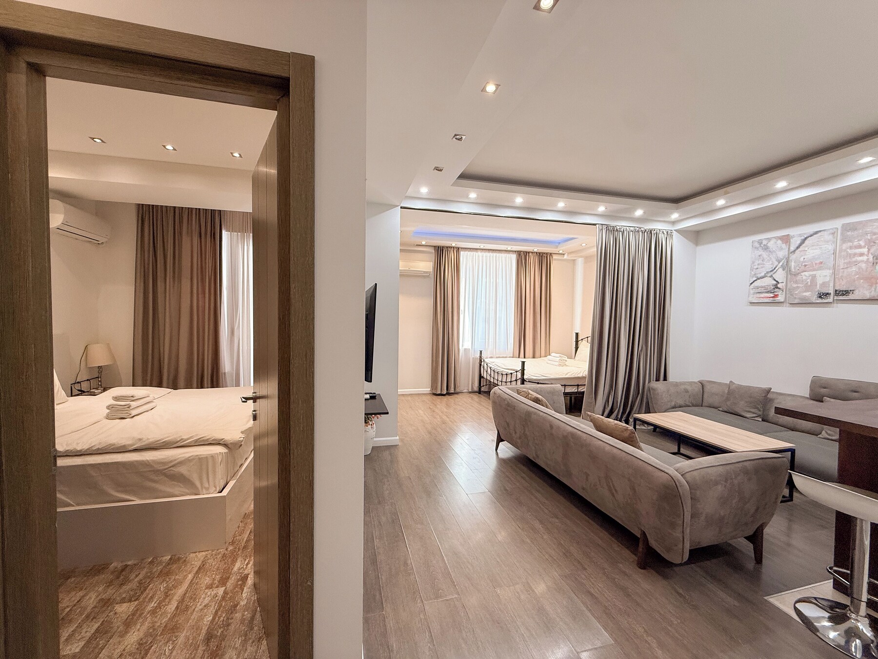 Superior Apartment, Balcony | Living area | Flat-screen TV