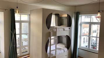 Private sleeping pod in 8 people dormitory | Egyptian cotton sheets, premium bedding, in-room safe, blackout drapes