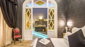 Suite majestueuse, 1 grand lit | Draps en coton égyptien, literie de qualité, couette en duvet