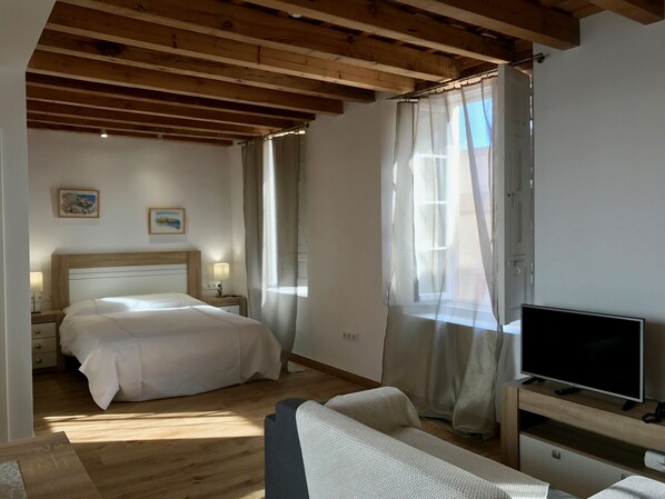 Double bed attic studio apartment