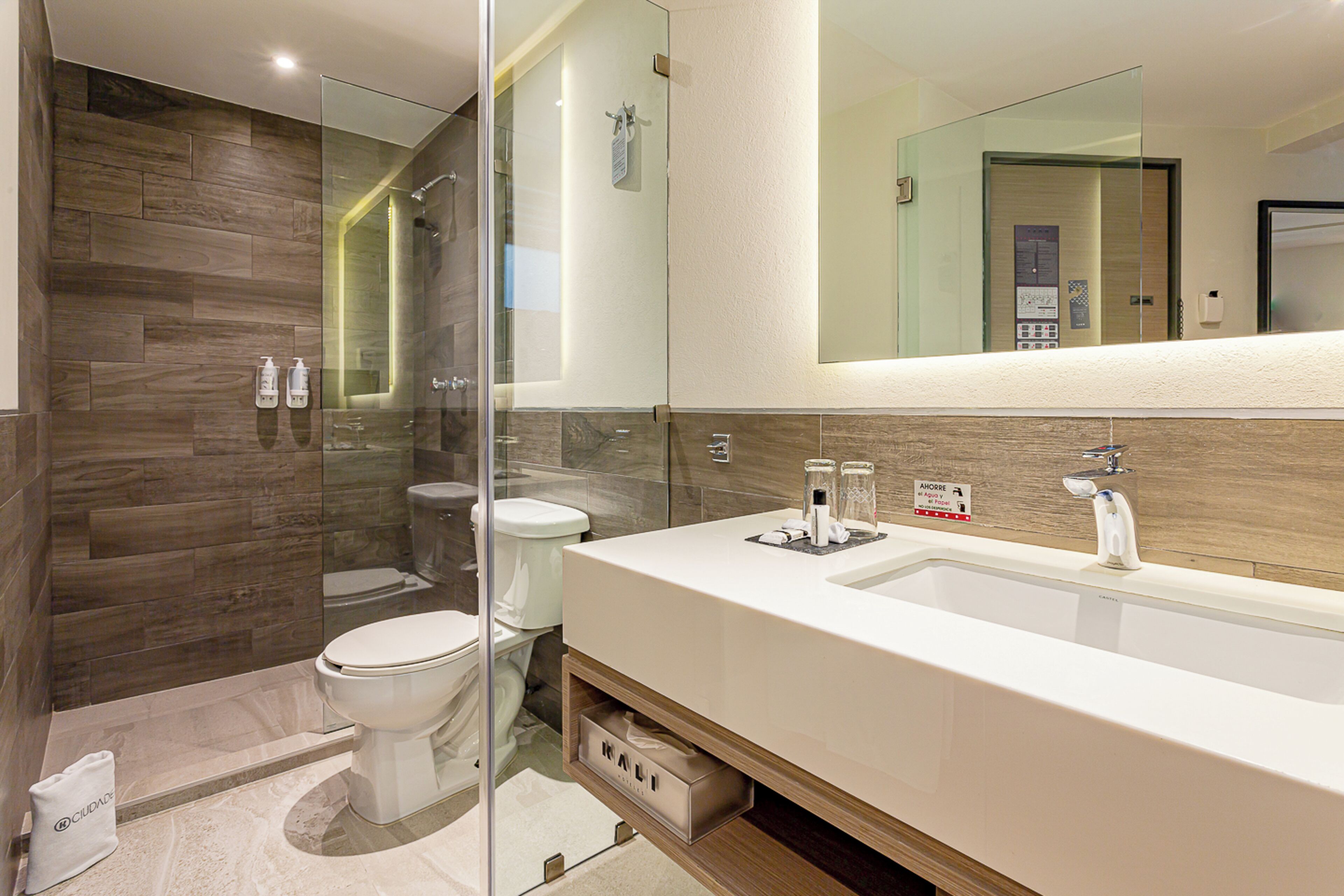 junior double room | bathroom | shower, free toiletries, hair dryer, towels
