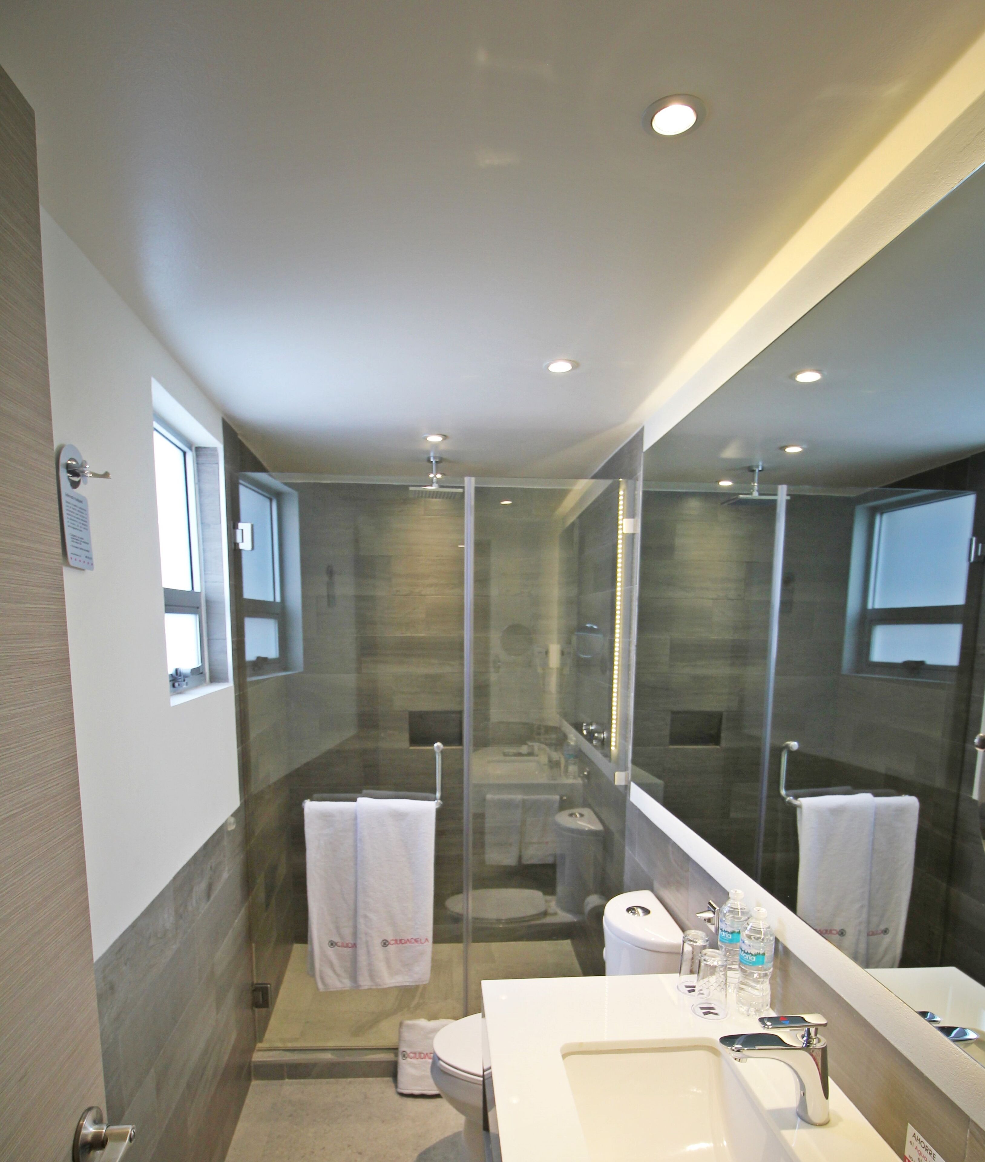 premier double room, 2 double beds | bathroom | shower, free toiletries, hair dryer, towels