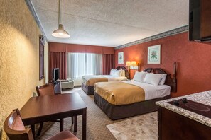 Room, 2 Double Beds, Non Smoking (Efficiency) | Iron/ironing board, free WiFi, bed sheets