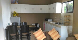 Penthouse, 2 Bedrooms (1 BR Aircon, 1 BR Fan) | Living area | LCD TV - White Coral Hotel (Boracay Island)