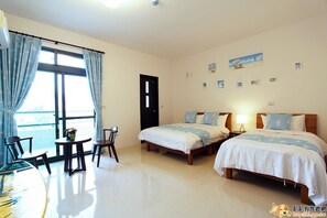 Premium bedding, down duvets, blackout curtains, rollaway beds