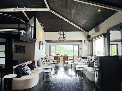 Gold Stone Crescent Moon Light