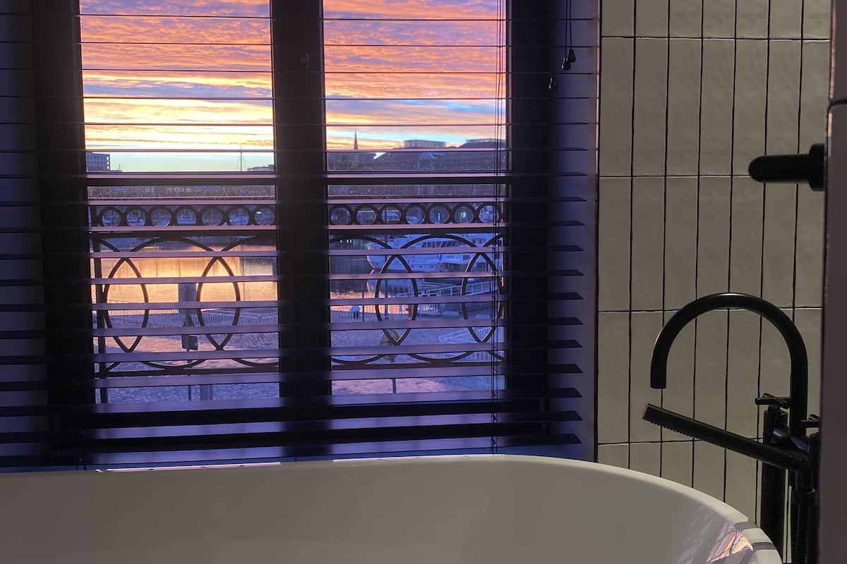 superior double room, bathtub | bathroom | separate bathtub and shower, deep-soaking bathtub, rainfall showerhead