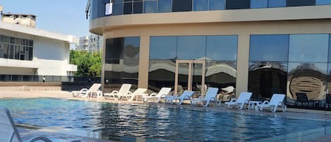 Indoor pool, seasonal outdoor pool