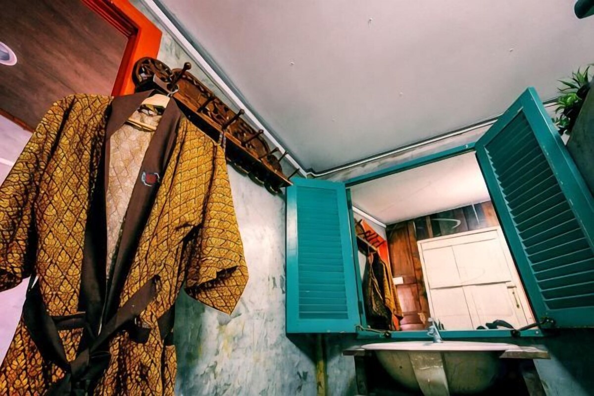 Bathroom | Shower, free toiletries, hair dryer, bathrobes