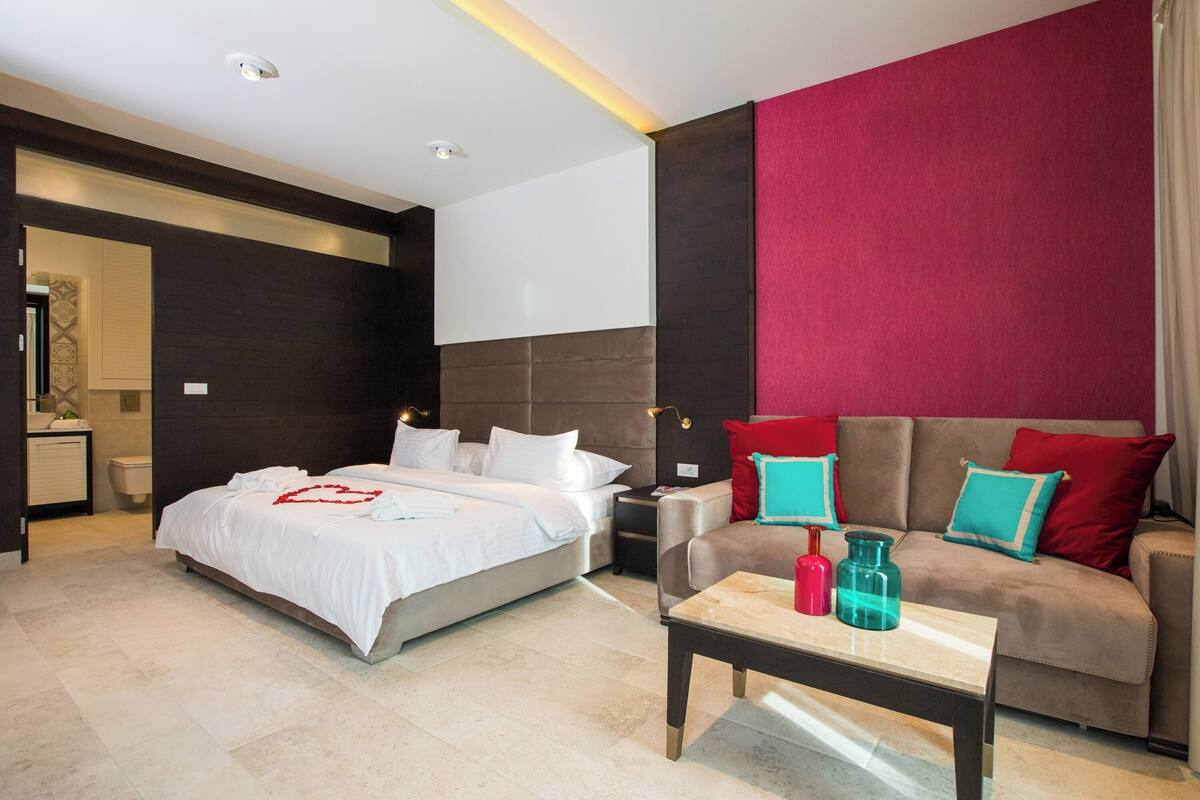 Superior Double Room, Patio (RUBY) | Premium bedding, in-room safe, desk, blackout curtains