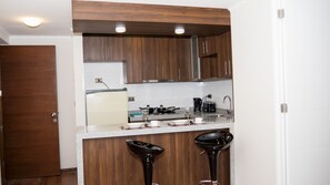Standard Apartment, Private Bathroom | Private kitchen | Full-sized fridge, microwave, oven, stovetop