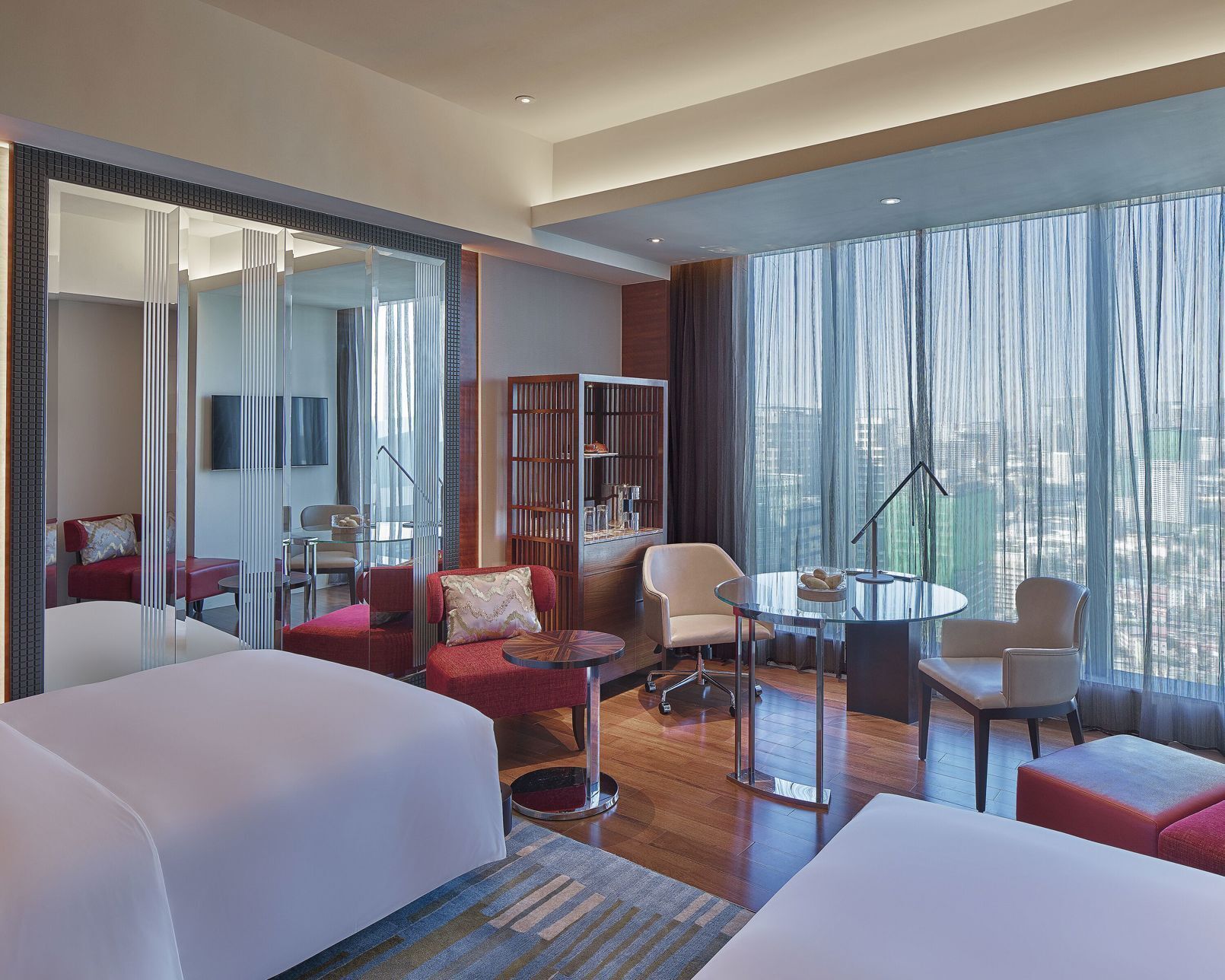 Draps en coton égyptien, literie de qualité supérieure, minibar